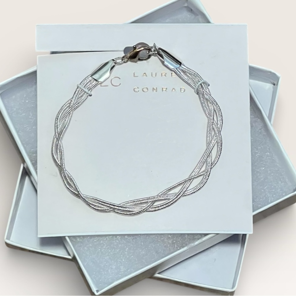 LC Lauren Conrad Silver Twisted Bracelet